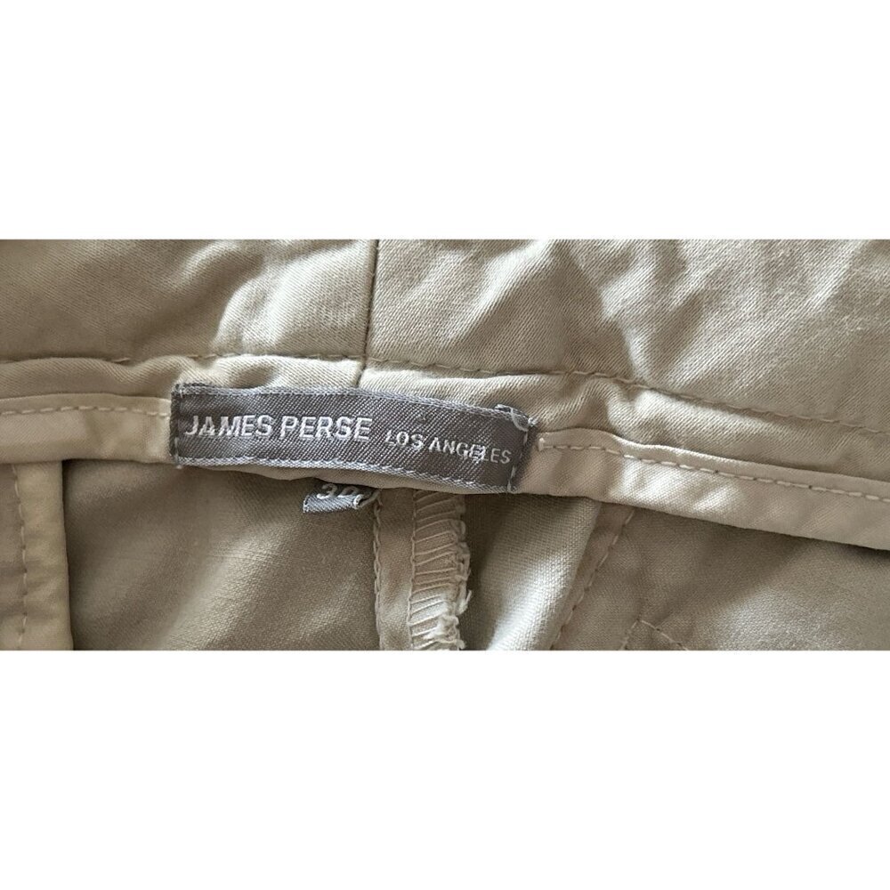 James Perse Bell Bottom Pants High Rose Velvet Stripe Cotton Off-White/Gray Size - Picture 14 of 15